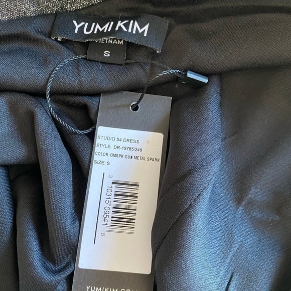 NWT Yumi Kim STUDIO 54 DRESS, GUN METAL SPARKLE - Picture 8 of 9